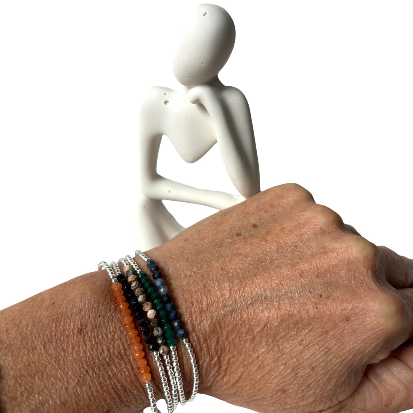 Bracelet argent et pierres