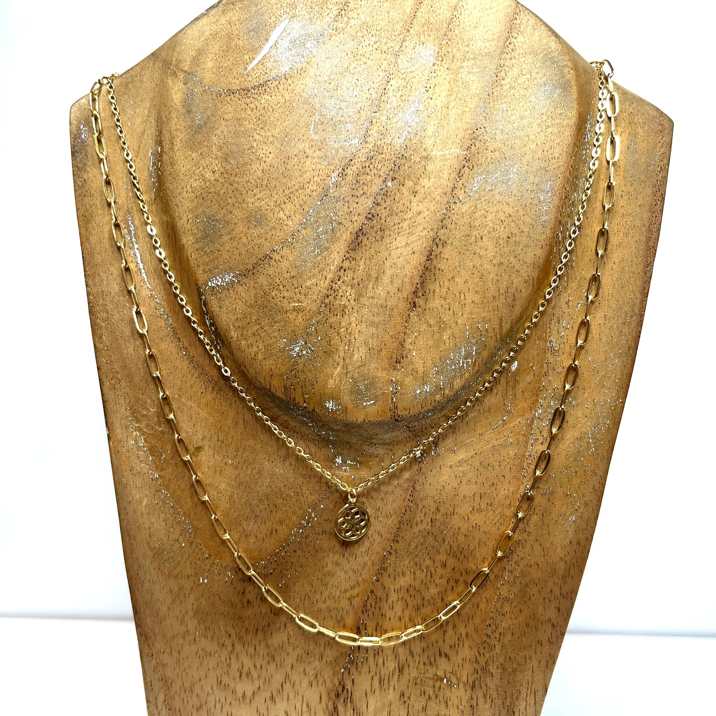 Collier mon Double rang doré ou argenté