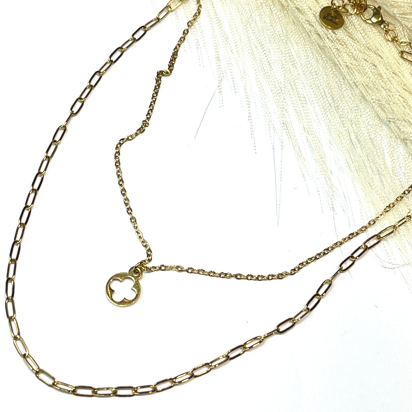 Collier mon Double rang doré ou argenté