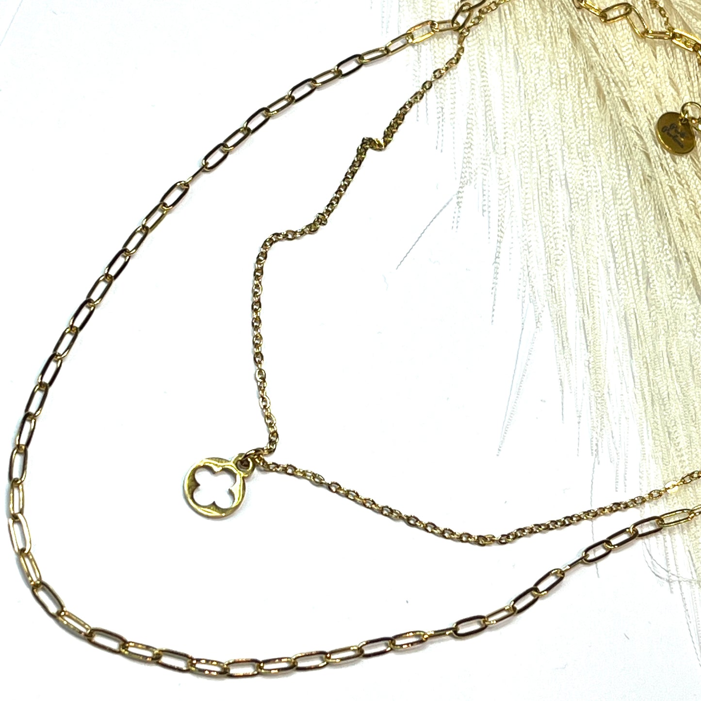 Collier mon Double rang doré ou argenté