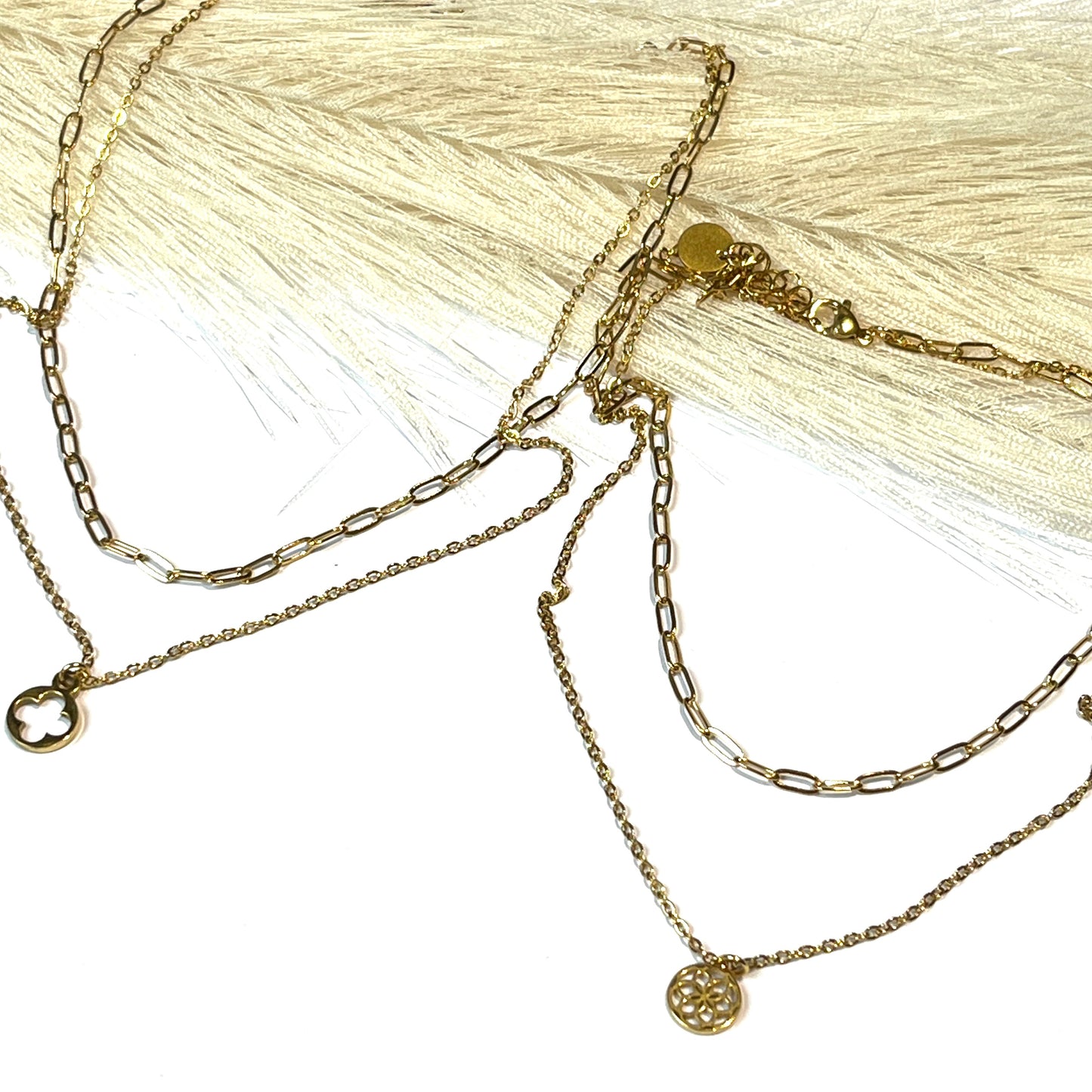 Collier mon Double rang doré ou argenté