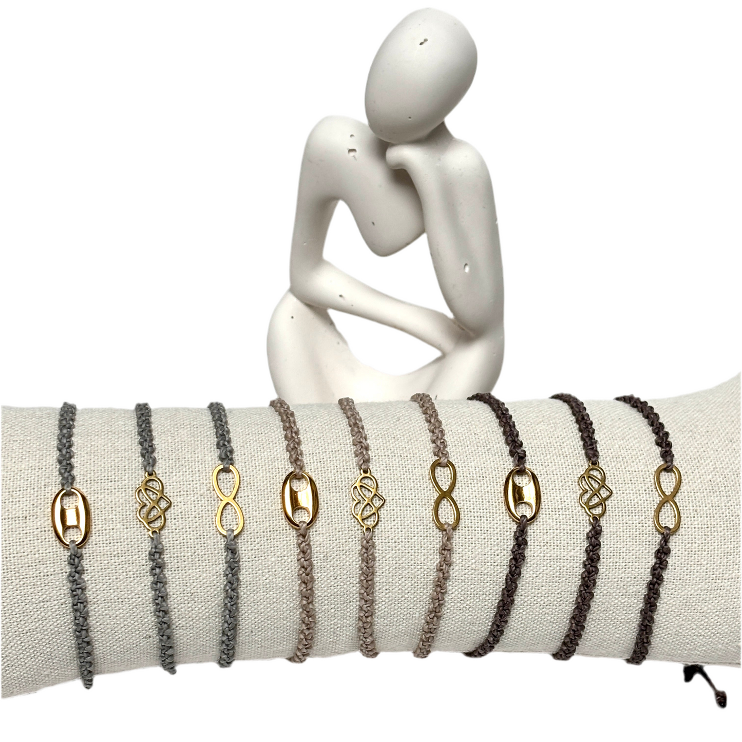 Bracelet tressé noué